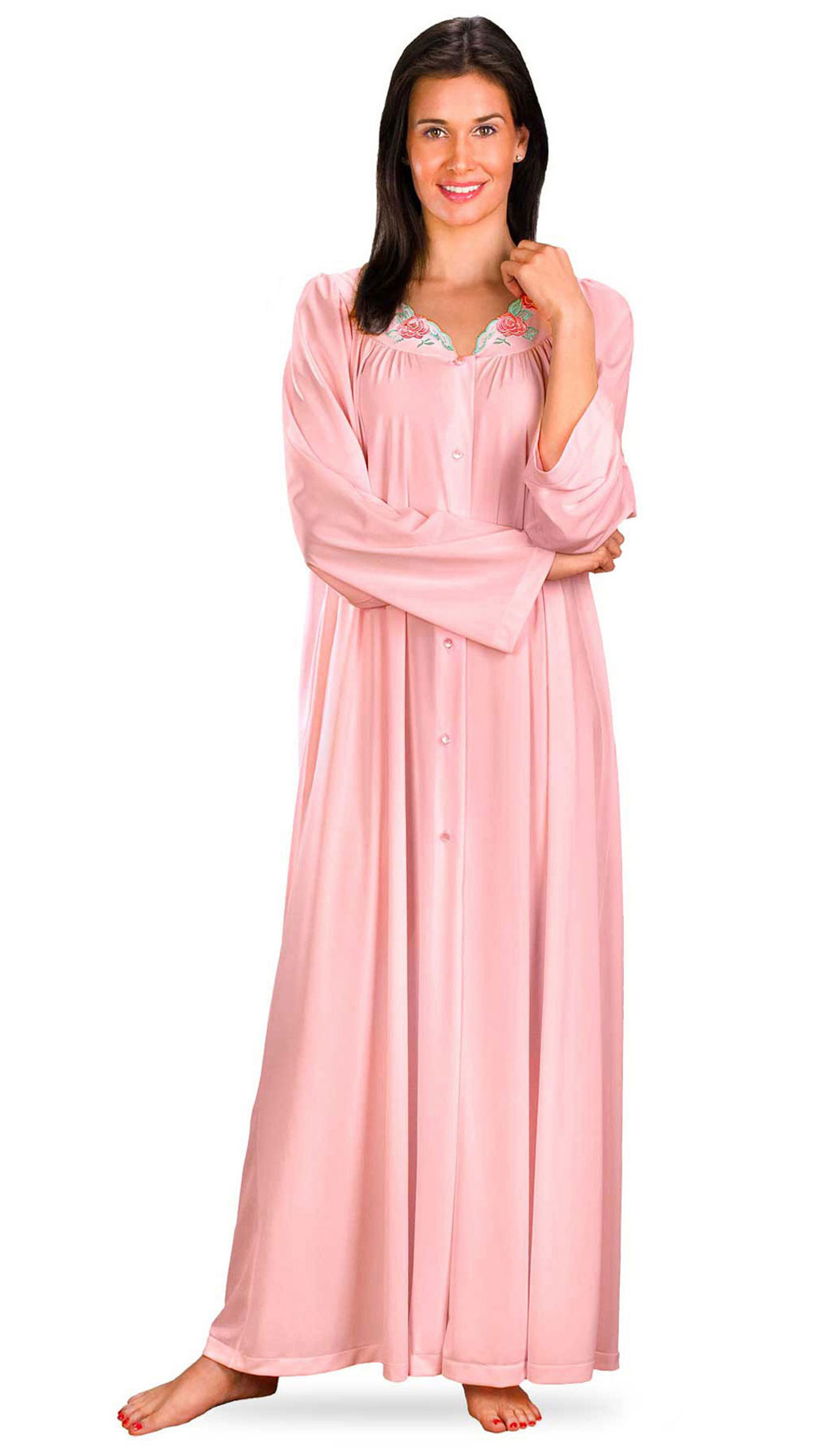 button down sleep gown