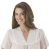 Velrose® 4789 Pink Cotton Batiste Nightgown