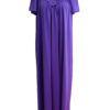 Purple Lace Neck Night Gown