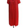 Red Lace Neck Nightgown