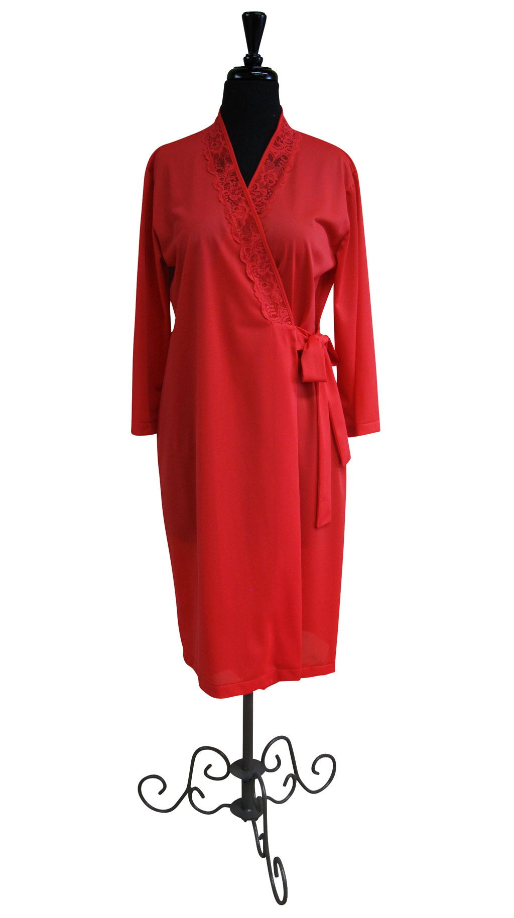 Red Lace Wrap Robe