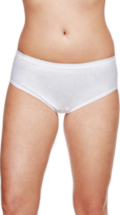 Shadowline® 11021 White Cotton Hipster Panty