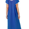 product image 32123 navy long nylon nightgown with short sleeves back