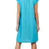 product image turquoise back of rosebud short cap night gown