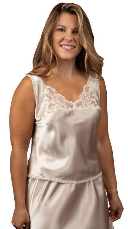 Shadowline Lingerie Rochelle Satin camisole in Taupe