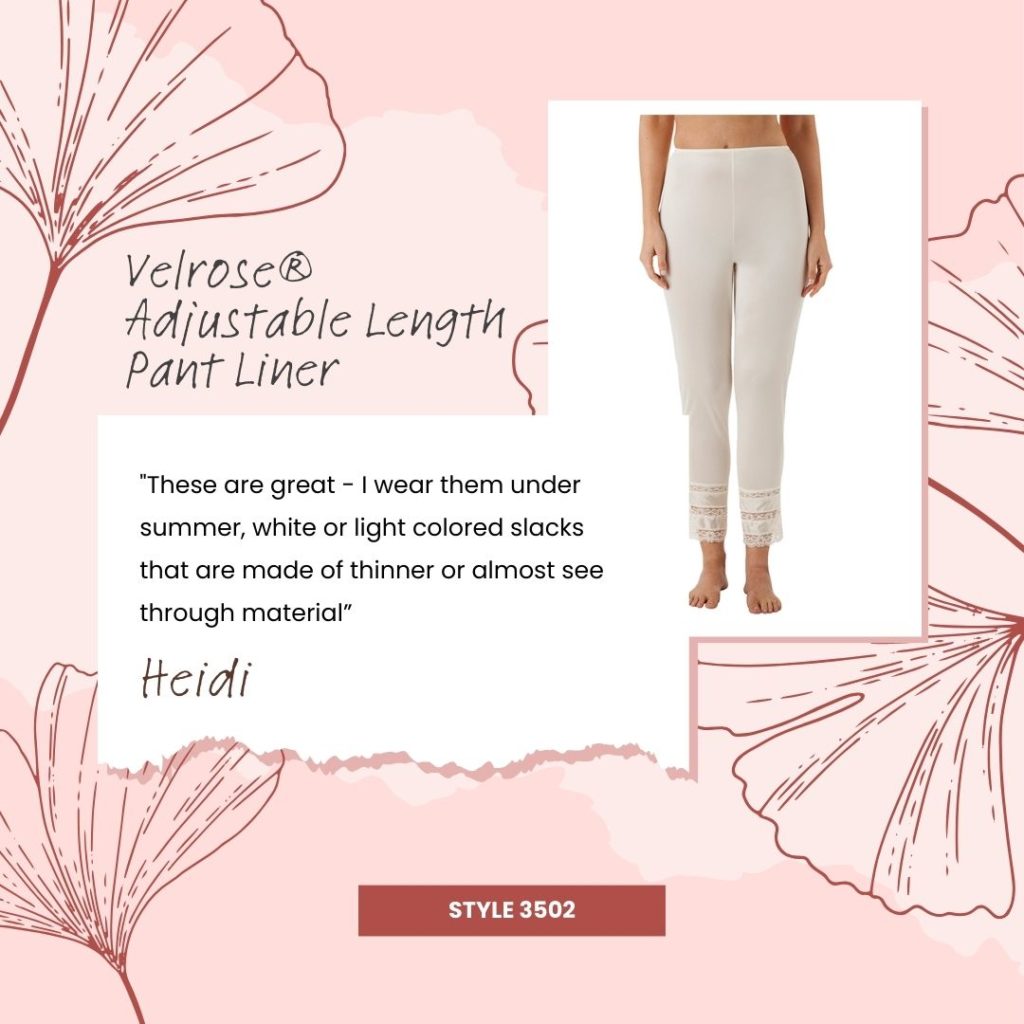 Velrose® Adjustable Length Pant Liner customer review